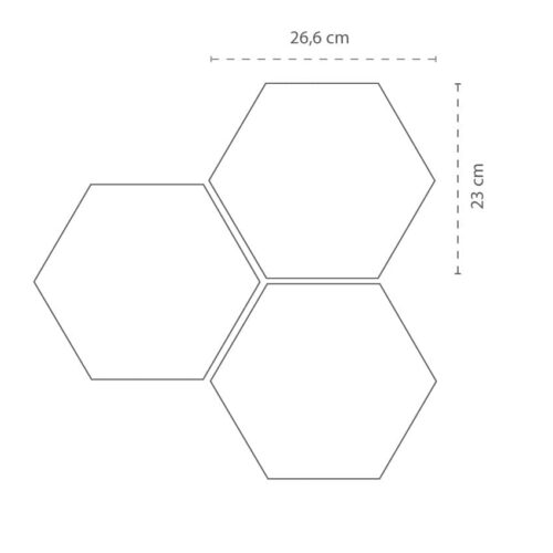 Hexagon Klinker Rift Crema 23X26,6