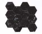 klinker carrara black hexagon 3