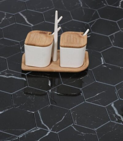 klinker nero marquina hexagon 5