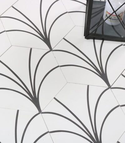 marockanskt kakel heksagon zagora white 20x232 1