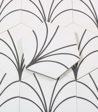 marockanskt kakel heksagon zagora white 20x232 2