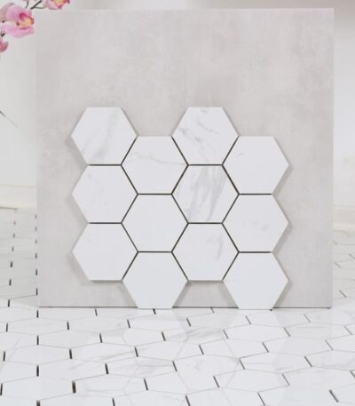mosaik hexagon carrara 32x30 1