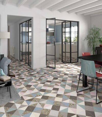 A386 terrazzo CESTIO MULTICOLOR
