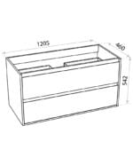 bathroom cabinet wall hung minnesota 1200 2