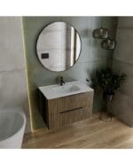 bathroom cabinet wall hung oklahoma wood black 600 1