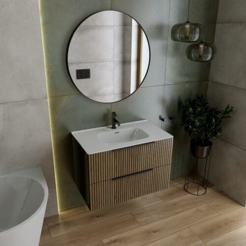 bathroom cabinet wall hung oklahoma wood black 600 1