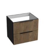 bathroom cabinet wall hung oklahoma wood black 600