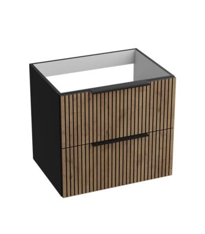 bathroom cabinet wall hung oklahoma wood black 600