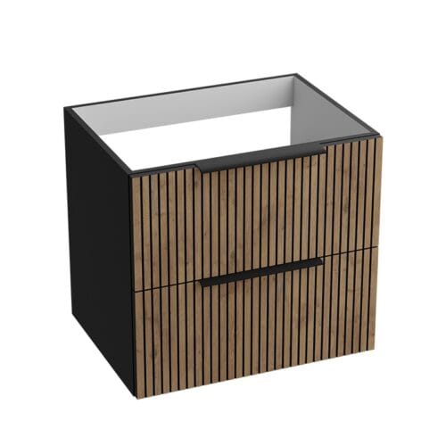 bathroom cabinet wall hung oklahoma wood black 600
