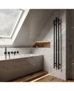 bathroom radiator calentador black 1600