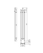 bathroom radiator calentador qr black 1620 1