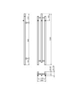 bathroom radiator calentador qr white 1200 2