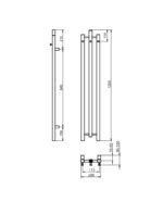bathroom radiator calentador white 1200 2