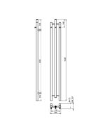bathroom radiator calentador white 1620 2