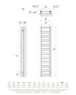 bathroom radiator hermes white 1390 3