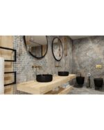 counter top basin merida black 1