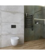 electric bathroom radiator lungo black 1320 with heater black 1