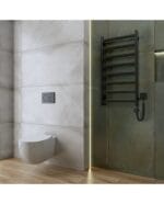 electric bathroom radiator lungo black 960 with heater black 1
