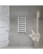 electric bathroom radiator lungo white 1320 with heater white 1