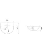 wall hung washbasin corel 560 3