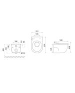 wall hung wc dola with seat smart 1