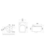 wall hung wc murya with seat smart 1