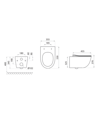 wall hung wc roto 2