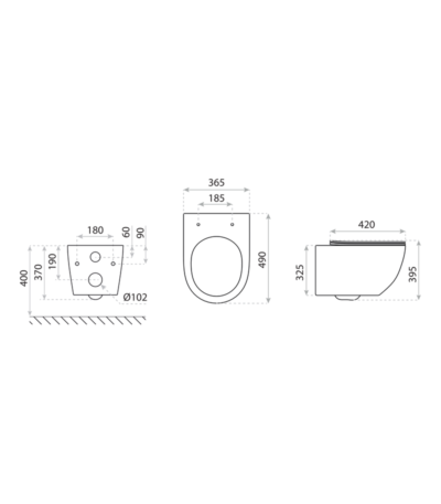 wall hung wc sinto 20 3