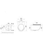 wall hung wc sinto black 30 2