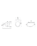 wall hung wc sofi slim brushed gold 3