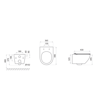 wall hung wc sofi slim white mat 1