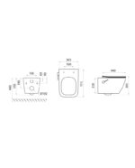 wall hung wc with bidet function parana 3
