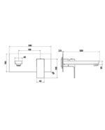 basin faucet for concealed installation aquila matt black 2