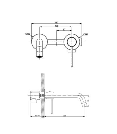 basin faucet for concealed installation orion chrome 1