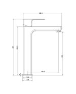 basin faucet high aquila matt black 1