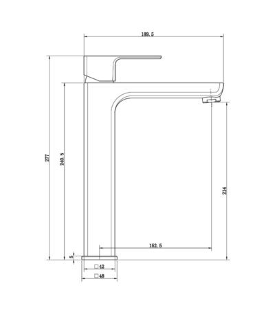basin faucet high aquila matt black 1