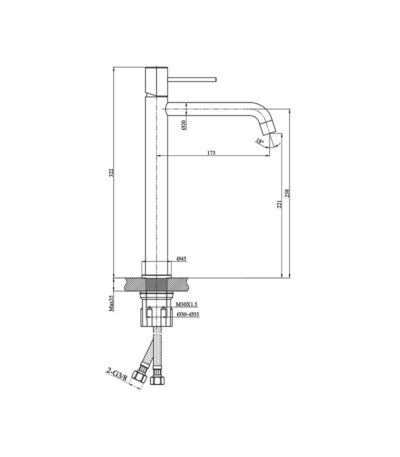 basin faucet high orion chrome 1