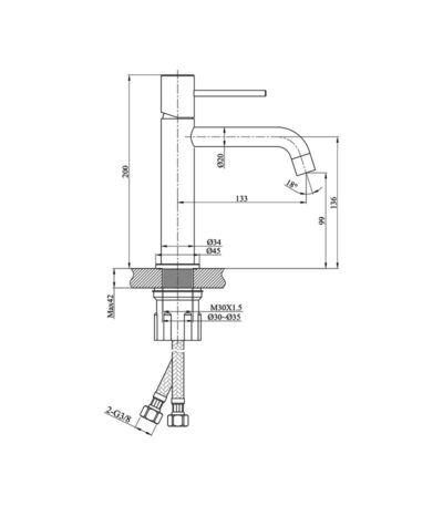 basin faucet orion chrome 1