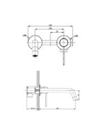 bateria umywalkowa podtynkowa orion matt black 1