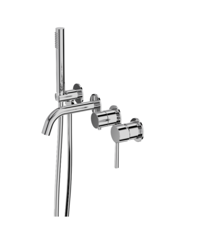 bateria wannowa podtynkowa 4 otworowa orion chrom