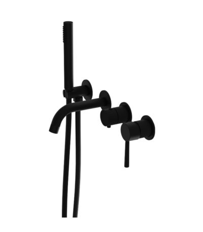 bateria wannowa podtynkowa 4 otworowa orion matt black