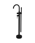 bateria wannowa stojaca okragla matt black