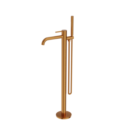 bateria wannowa stojaca orion brushed cooper