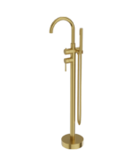 bateria wannowa wolnostojaca okragla brushed gold