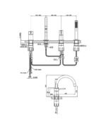 bath shower deck mounted faucet 4 hole orion matt black 1