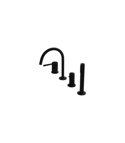 bath shower deck mounted faucet 4 hole orion matt black
