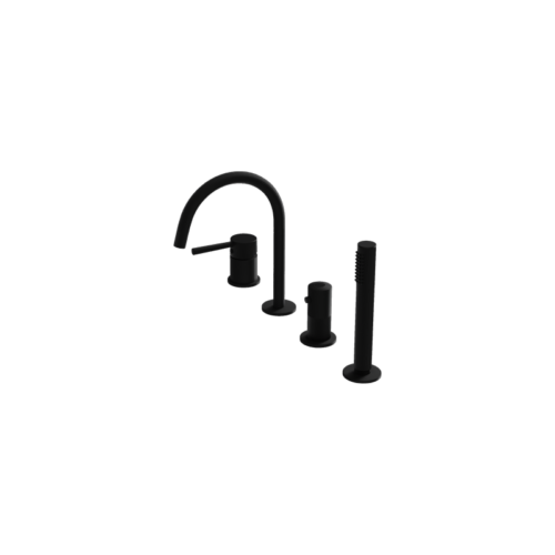 bath shower deck mounted faucet 4 hole orion matt black