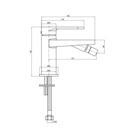bidet faucet cetus chrome 1 1