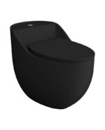 compact toilet silia rim black