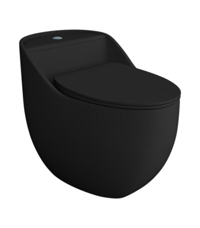 compact toilet silia rim black